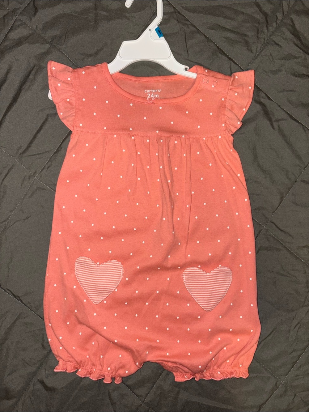 Carters polka dot bubble romper -24M